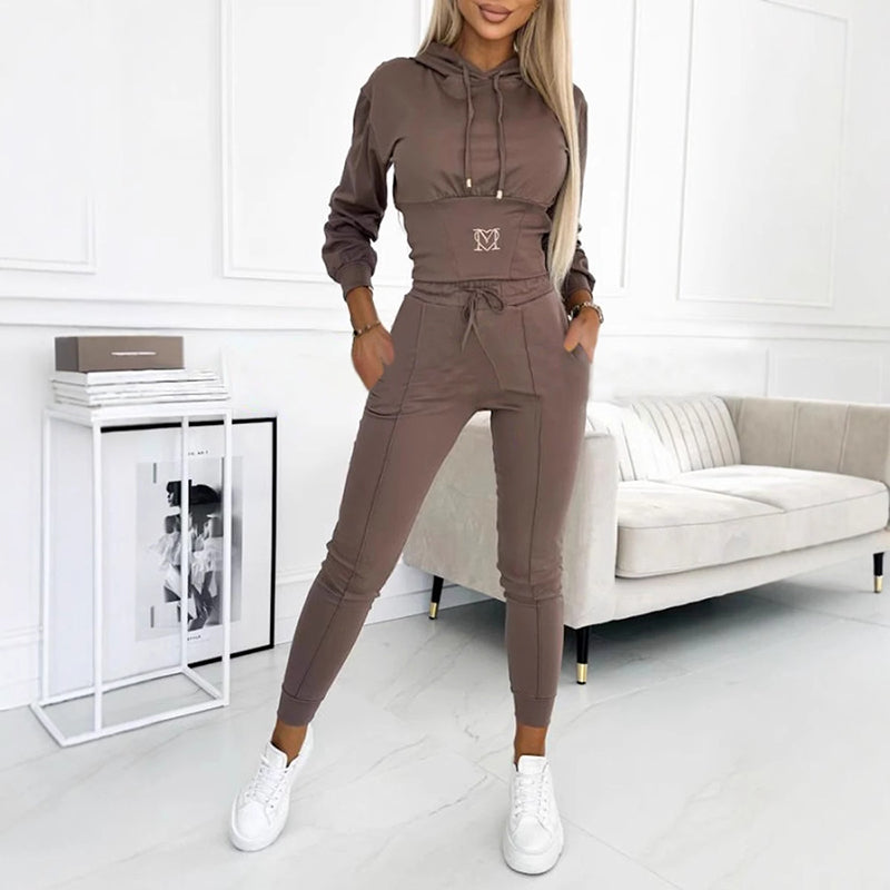 Women's Loungewear Set With Hood & Pockets | Comfy