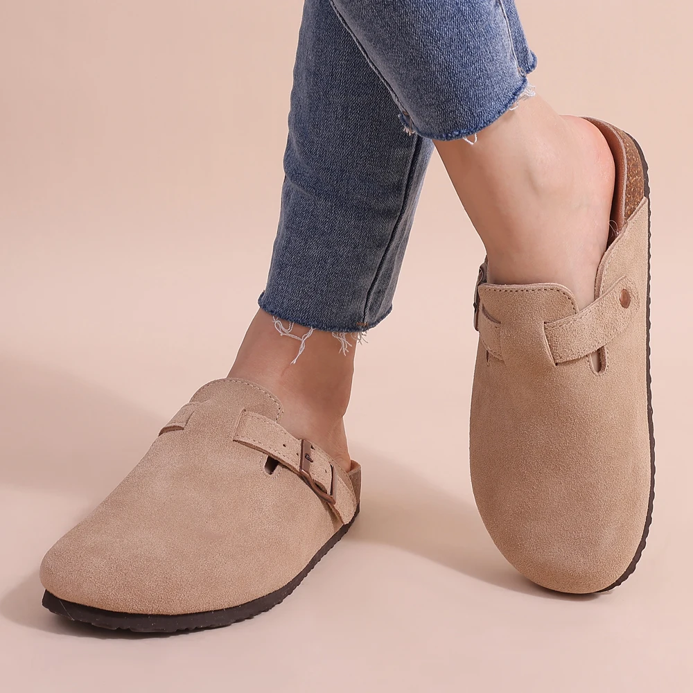 Women's Mules Closed Toe Buckle Flat | Casual