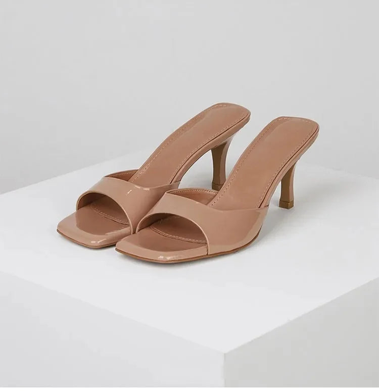 Women's Mules Open Toe Heeled | Evening