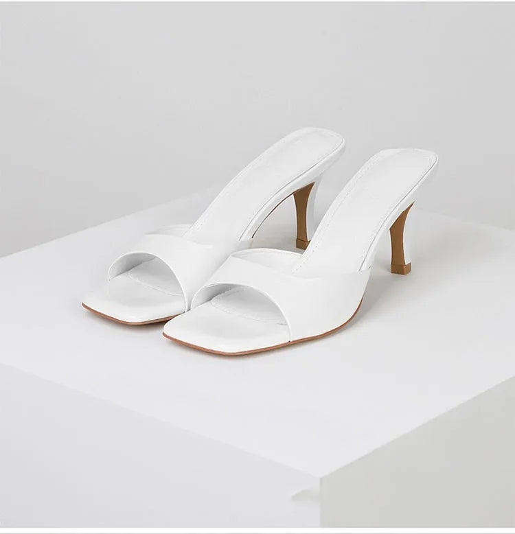 Women's Mules Open Toe Heeled | Evening