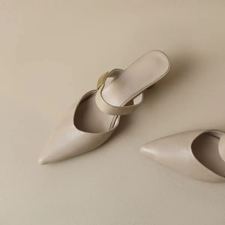 Women's Mules Pointed Toe Strap Heeled | Formal