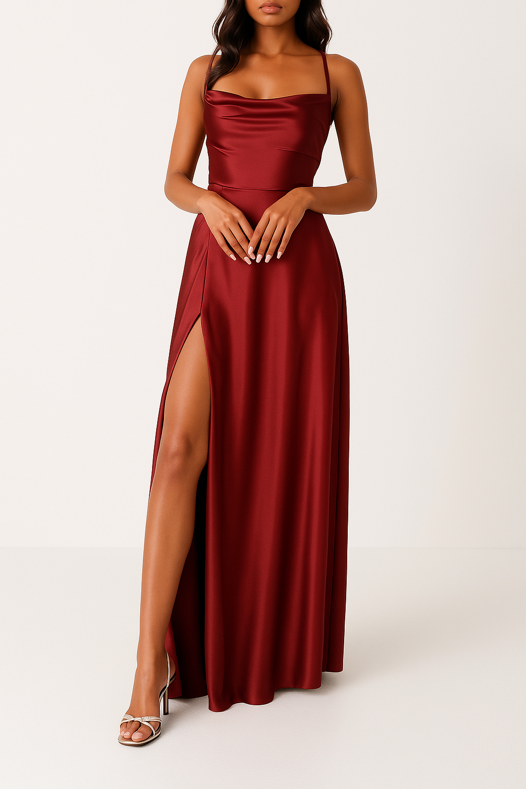 Women's New Years Eve Outfit Cowl Maxi Dress | Party