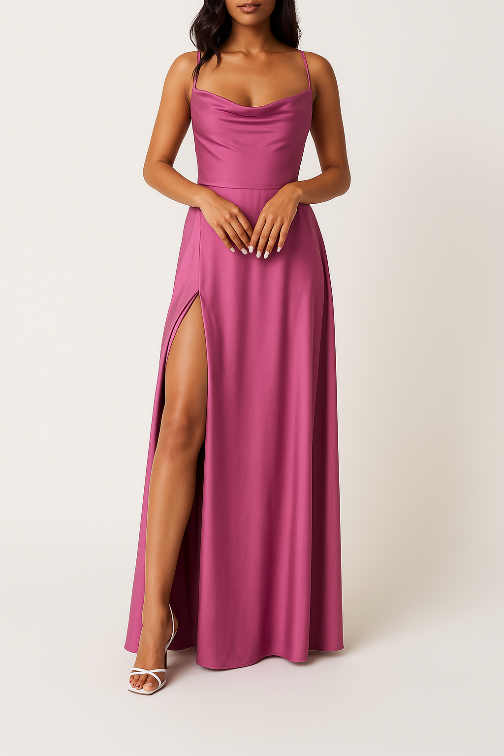 Women's New Years Eve Outfit Cowl Maxi Dress | Party