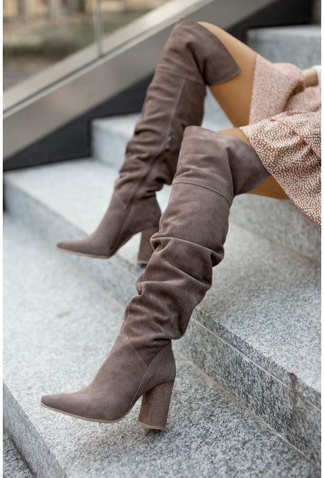 Women's Over The Knee Boots With Block Heel | Chic