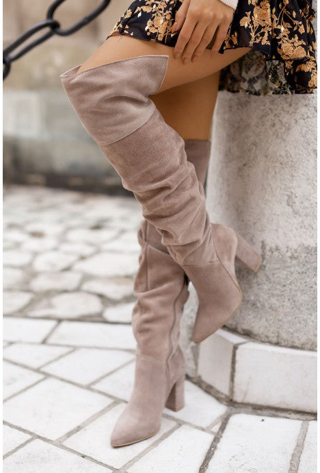 Women's Over The Knee Boots With Block Heel | Chic