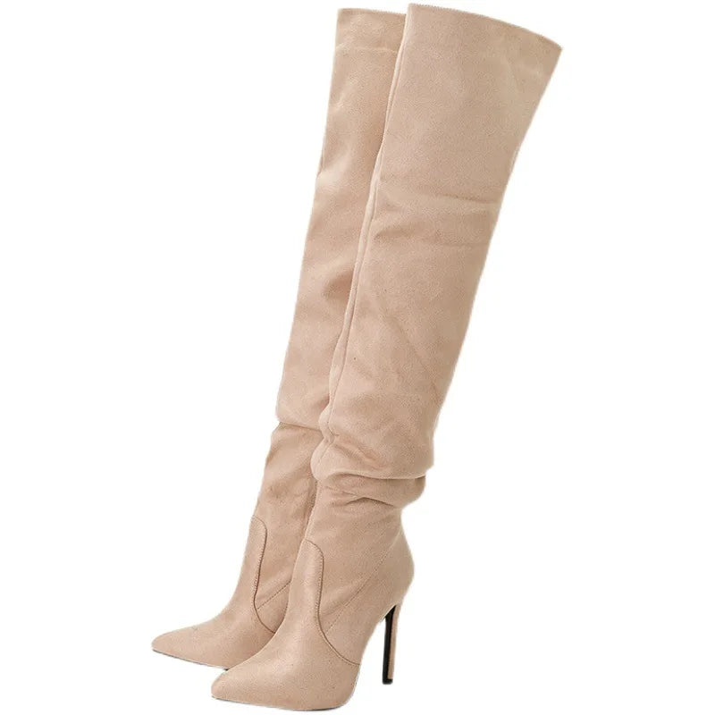 Women's Over The Knee Boots With Side Zip | Stiletto