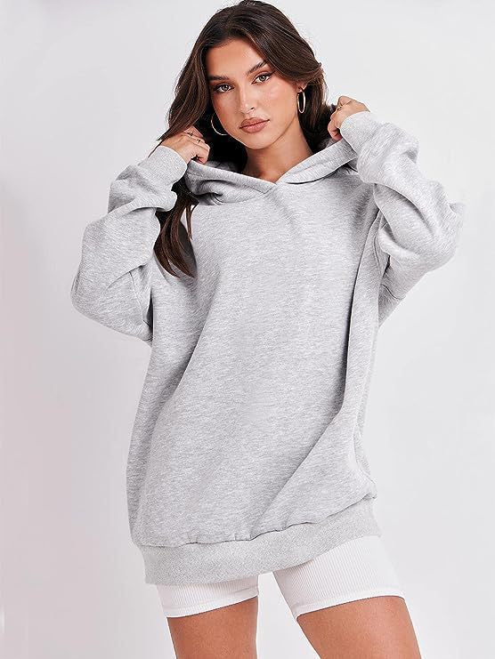 Women's Oversize Hoodie Longline Drop Shoulder | Sweatshirt