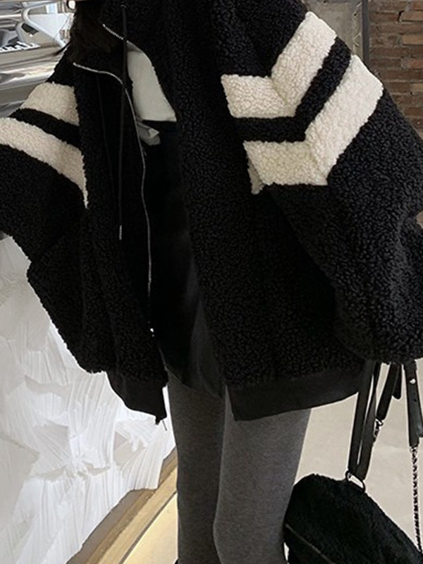 Women's Oversized Fleece Jacket with Zip | Winter