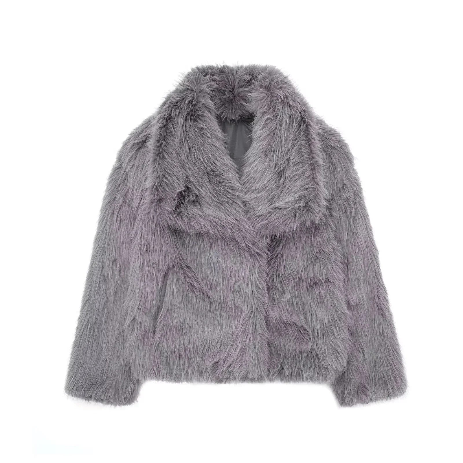 Women's Oversized Fur Coat Long Sleeve | Winter Jacket