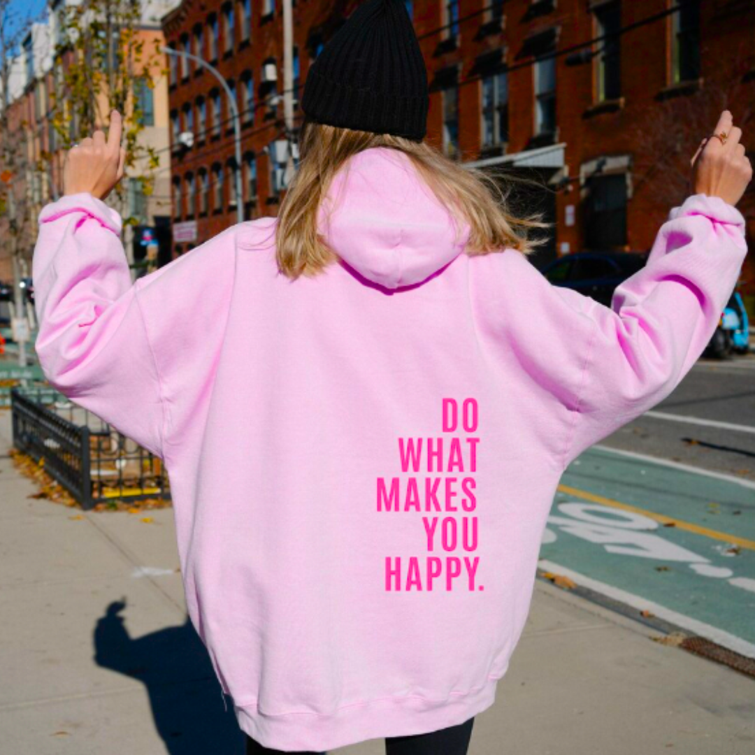 Women's Oversized Hoodie Slogan Back Print | Pullover