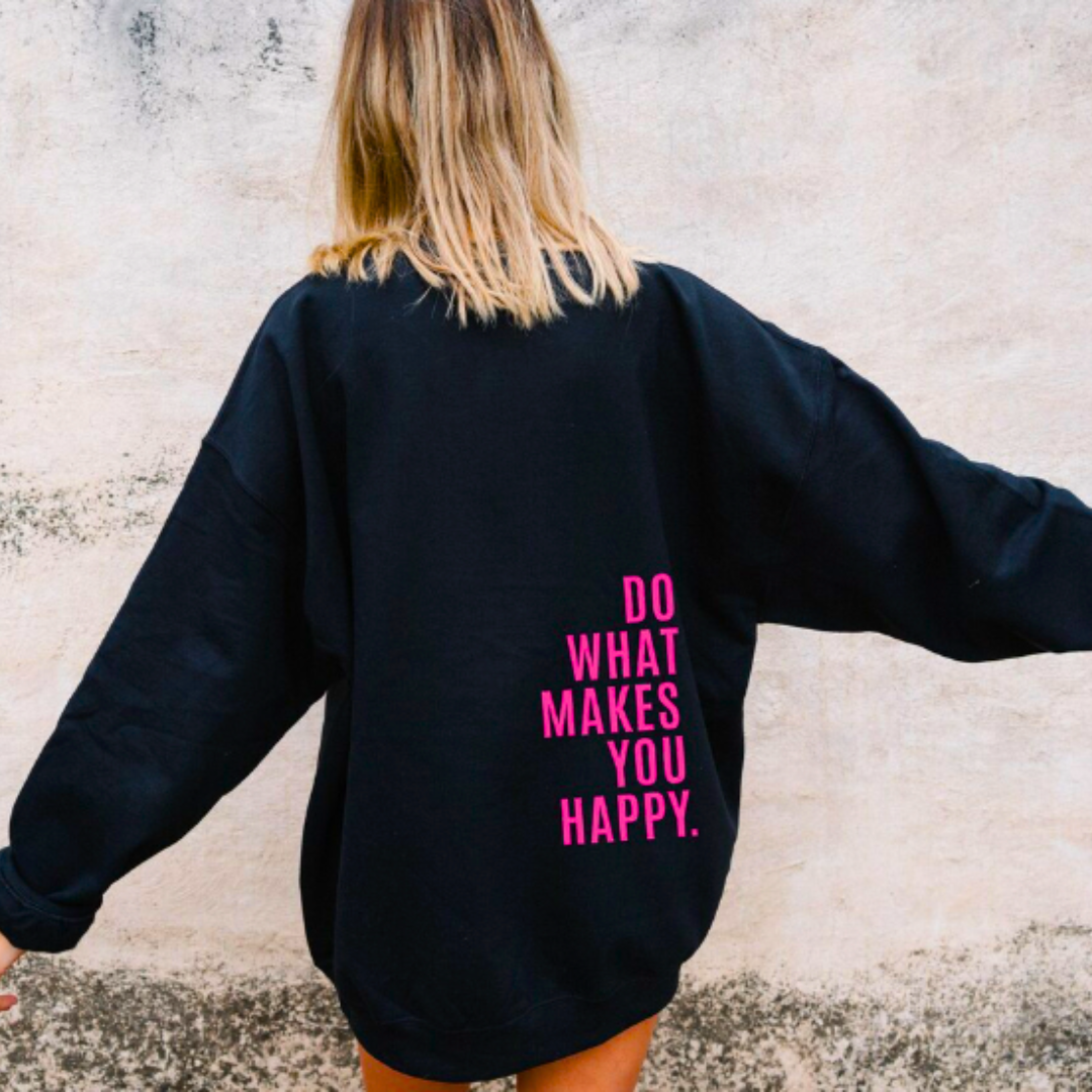 Women's Oversized Hoodie Slogan Back Print | Pullover