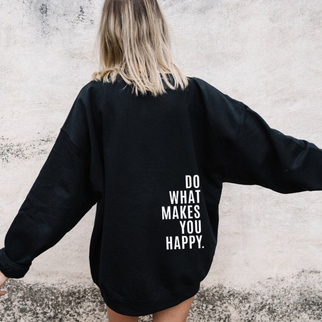 Women's Oversized Hoodie Slogan Back Print | Pullover
