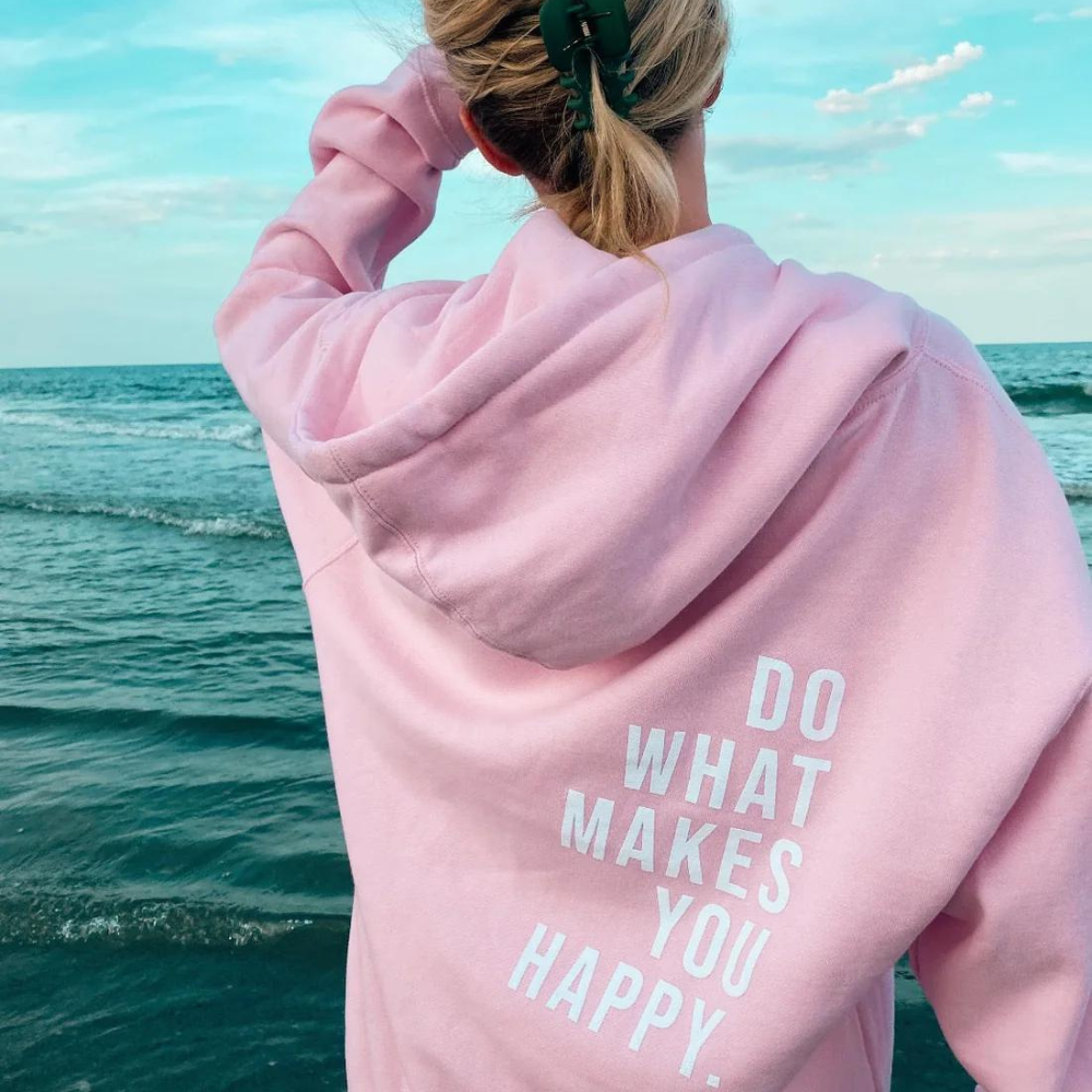 Women's Oversized Hoodie Slogan Back Print | Pullover