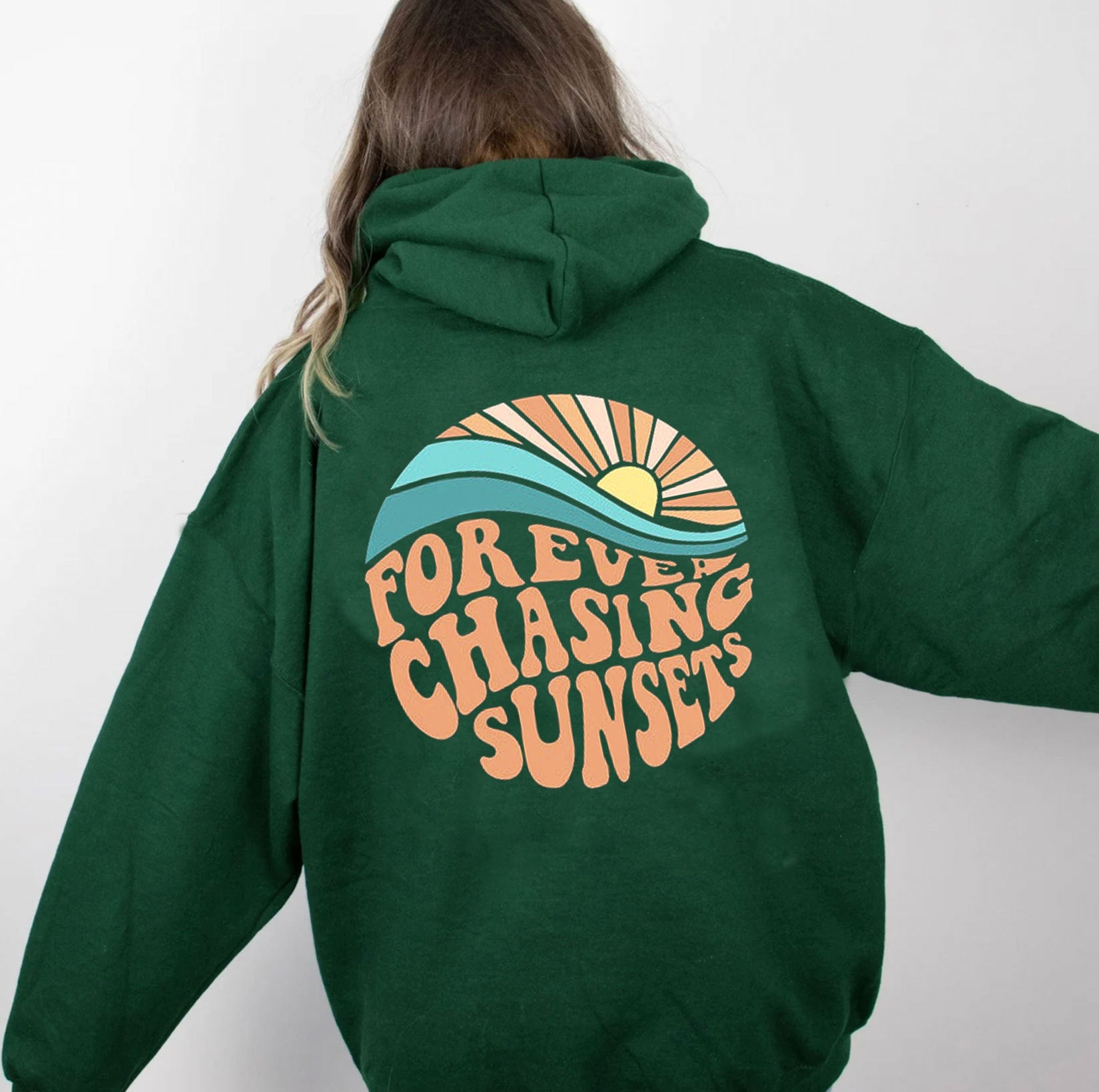 Women's Oversized Hoodie With Print | Sunset