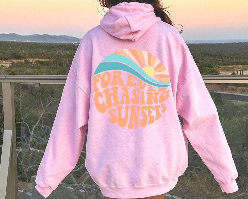 Women's Oversized Hoodie With Print | Sunset