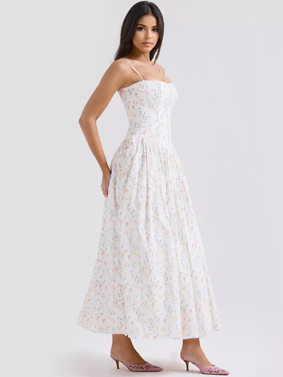 Women's Party Dress Corset Floral | Midi