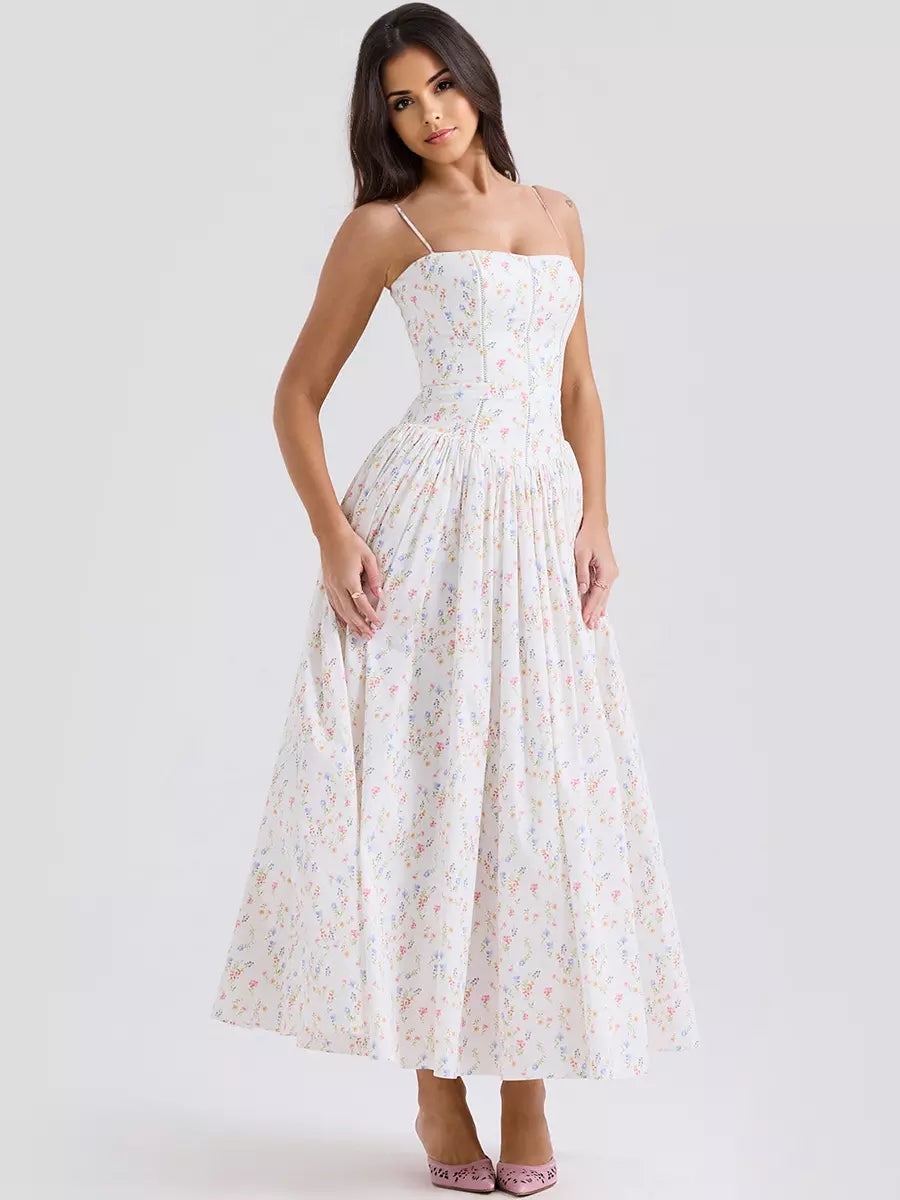 Women's Party Dress Corset Floral | Midi