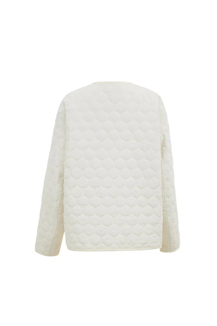 Women's Quilted Jacket With Zip Chest Pocket | Button-Up