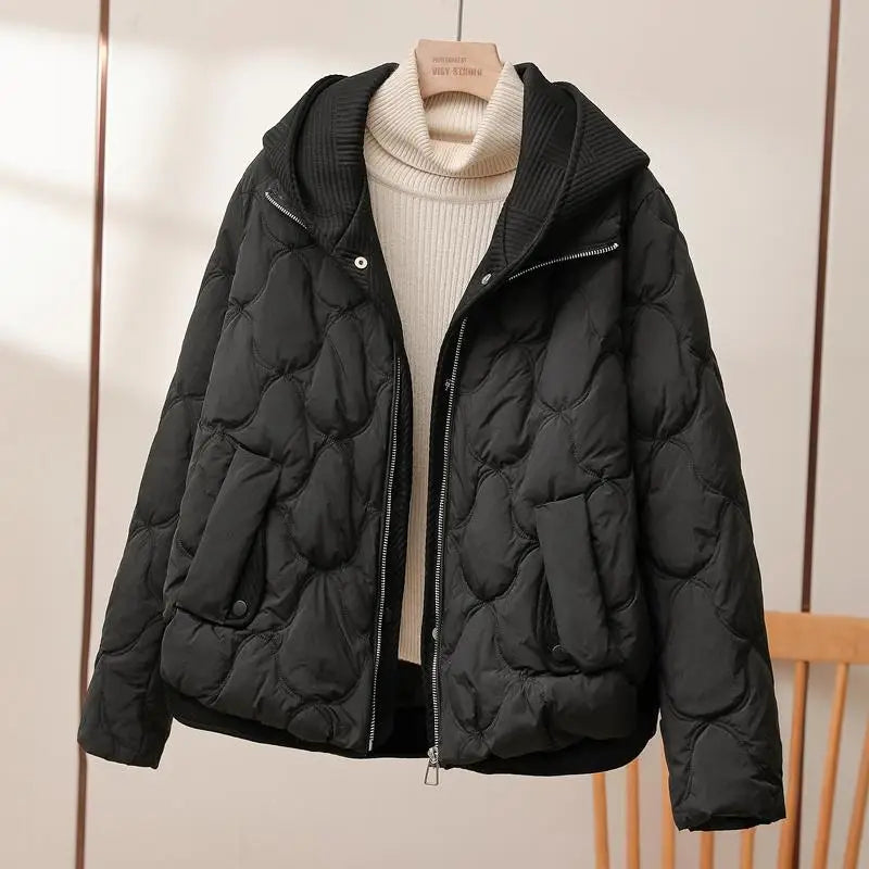 Women's Quilted Jacket Zip-Front | Side Pockets