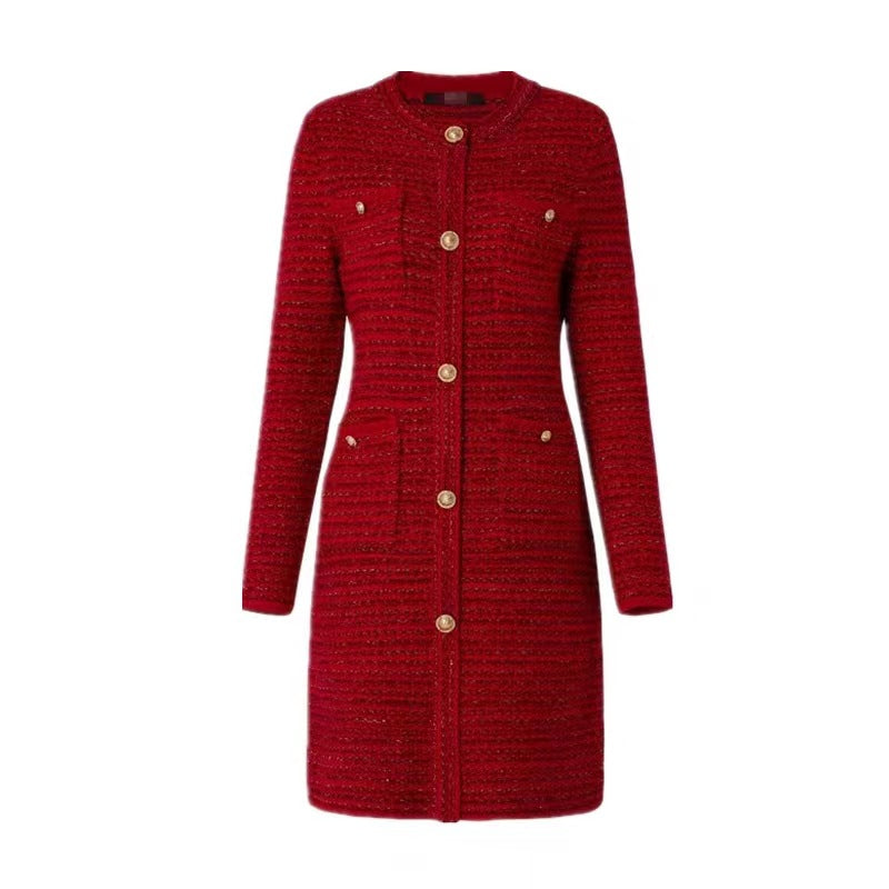 Women's Red Dress Long Sleeve | Elegant