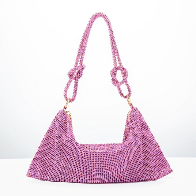 Women's Rhinestone Mesh Sparkly Shoulder Handbag | Evening Bag