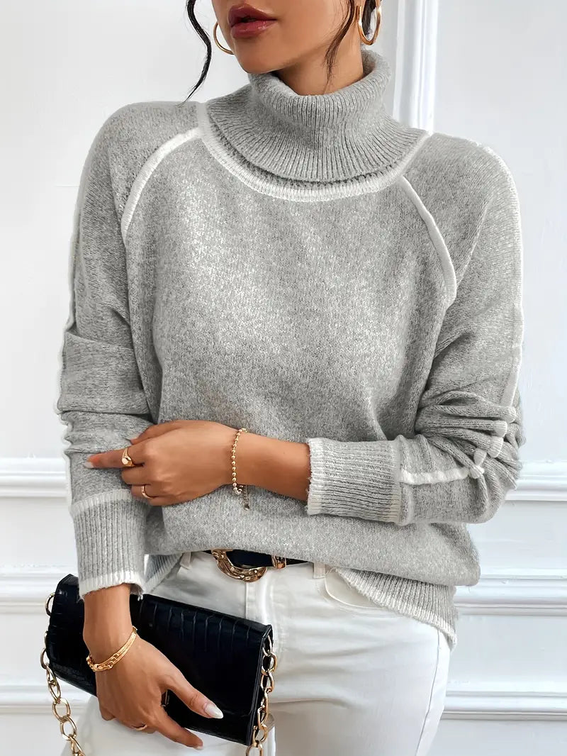 Women's Roll Neck Jumper Long Sleeve | Winter