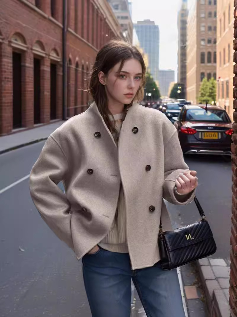 Women's Short Trench Coat | Double Breasted