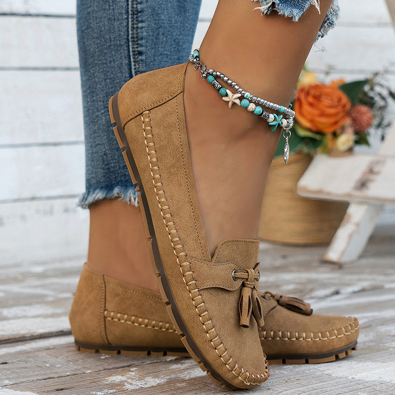 Women's Tassel Bow Slip On Casual Loafers | Everyday