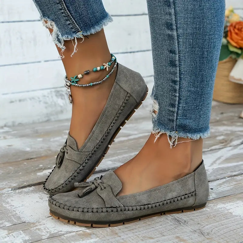 Women's Tassel Bow Slip On Casual Loafers | Everyday