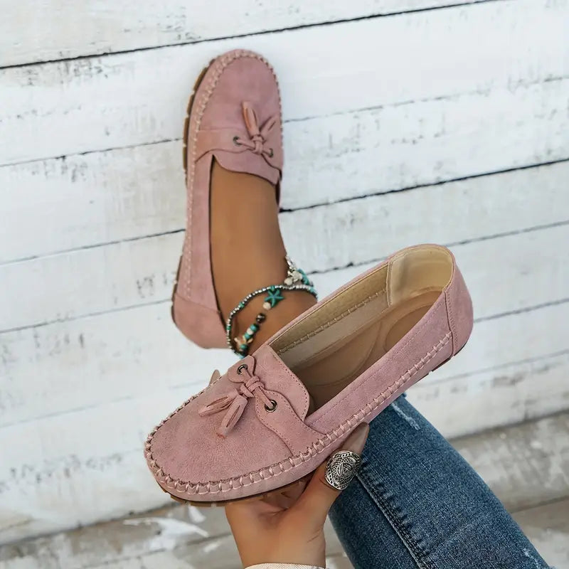 Women's Tassel Bow Slip On Casual Loafers | Everyday