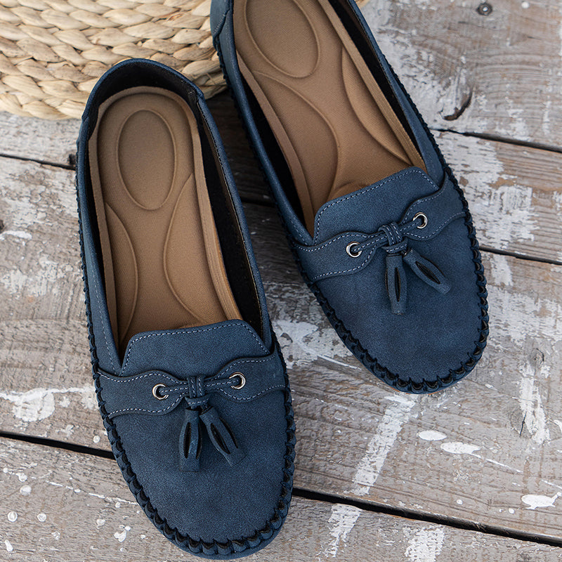 Women's Tassel Bow Slip On Casual Loafers | Everyday