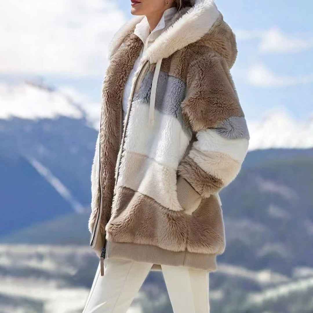 Women's Teddy Jacket With Hood | Zip Up