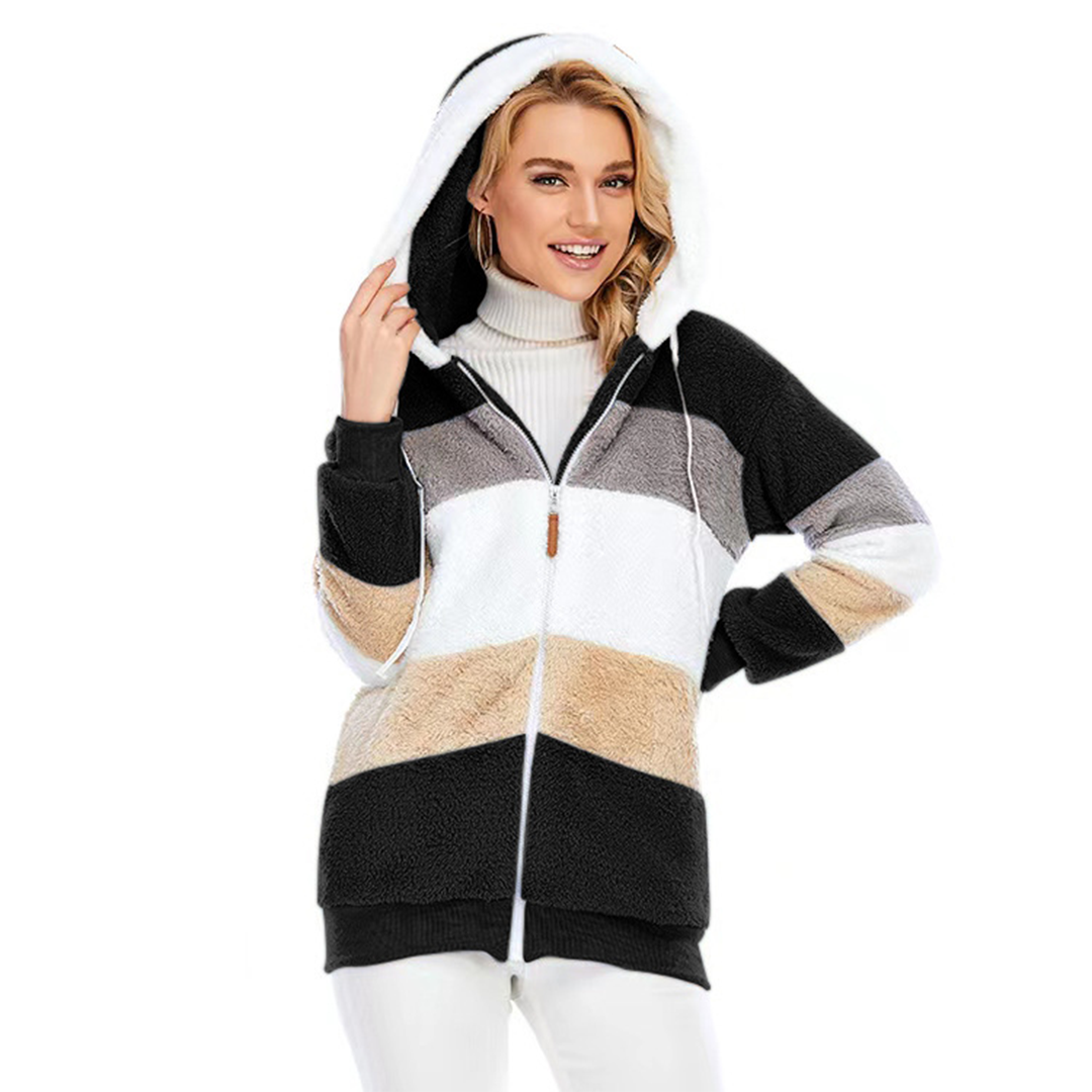 Women's Teddy Jacket With Hood | Zip Up