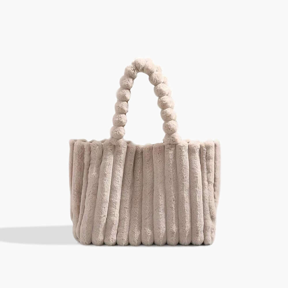 Women's Tote Bag Plush Pom-Pom Handles | Trendy
