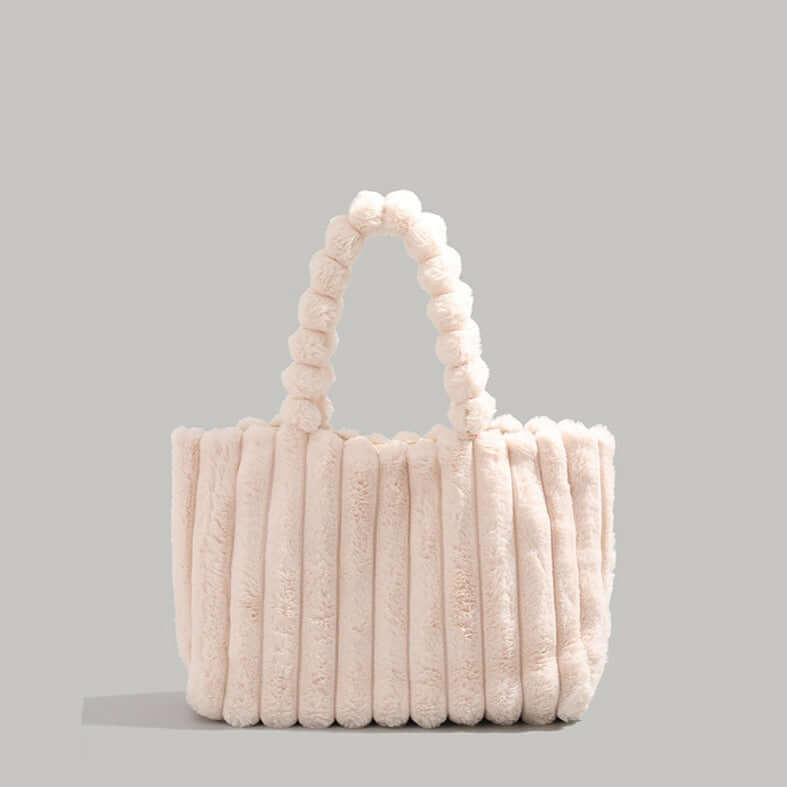 Women's Tote Bag Plush Pom-Pom Handles | Trendy
