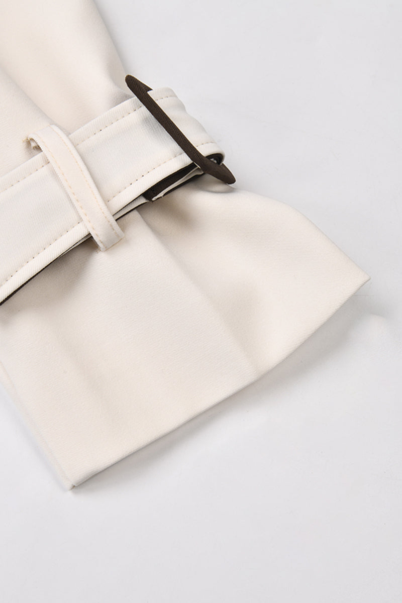 Women's Trench Coat Belted Colourblock Style | Longline
