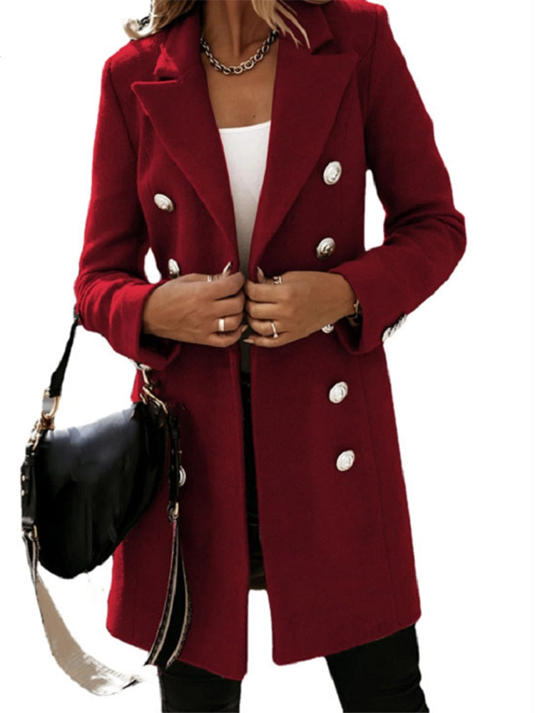 Women's Trench Coat Longline | Button Detail