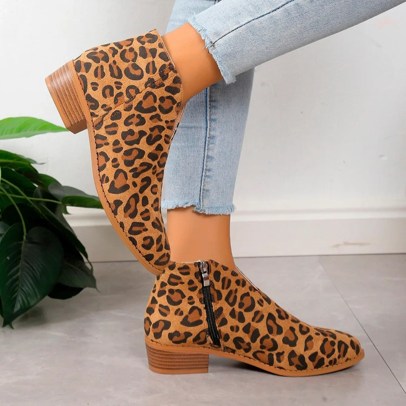 Women's V Cut Front And Side Zip Ankle Boots | Classic
