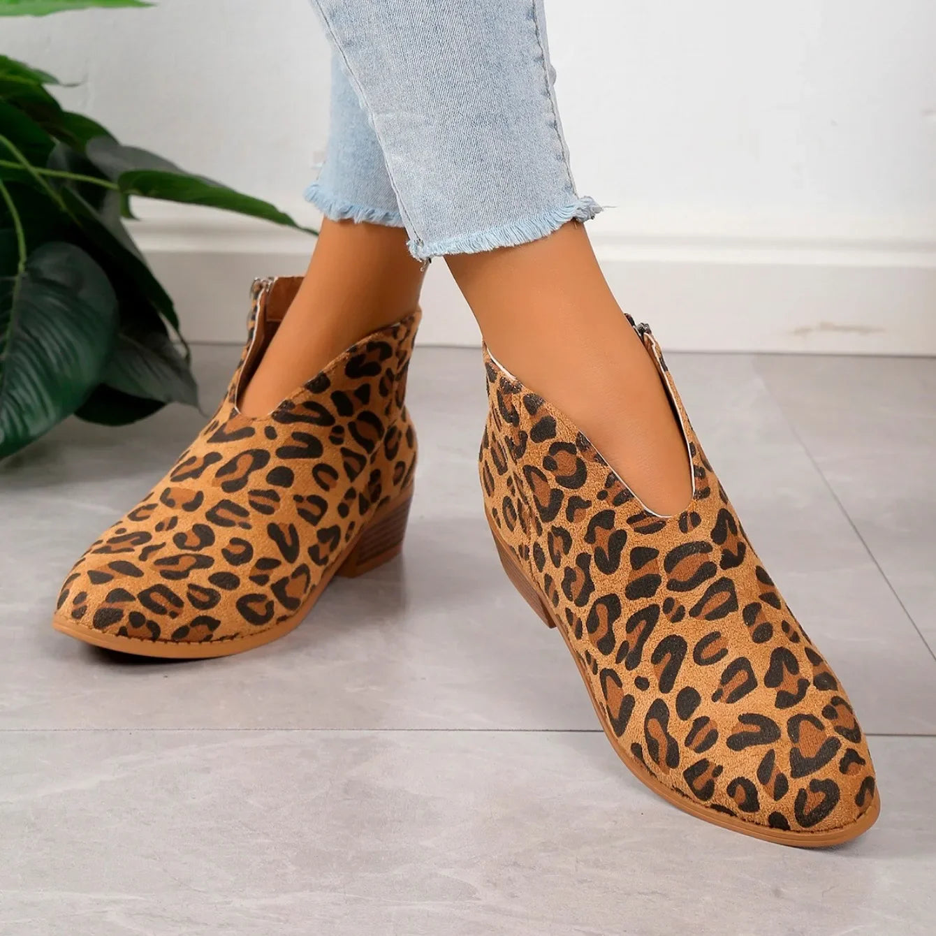 Women's V Cut Front And Side Zip Ankle Boots | Classic