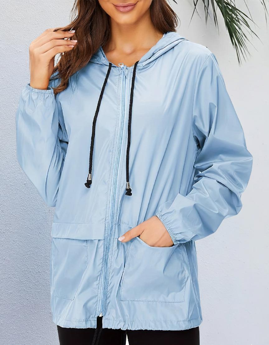 Women's Windbreaker Jacket Hooded Short | Casual