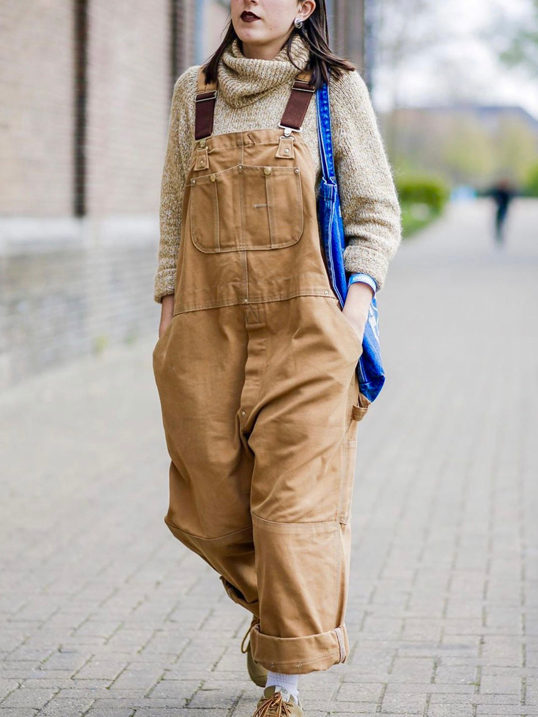 Women's Workwear Dungarees With Multiple Pockets | Casual