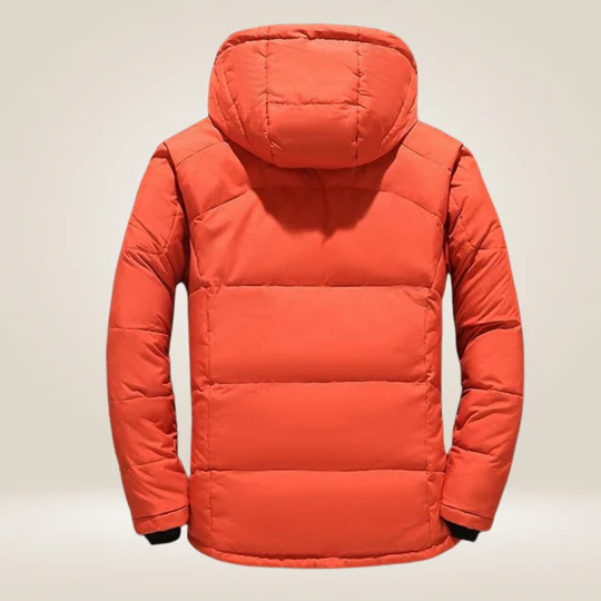 Warm Men's Puffer Jacket with Hood