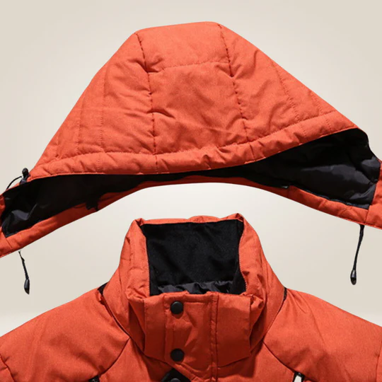 Warm Men's Puffer Jacket with Hood