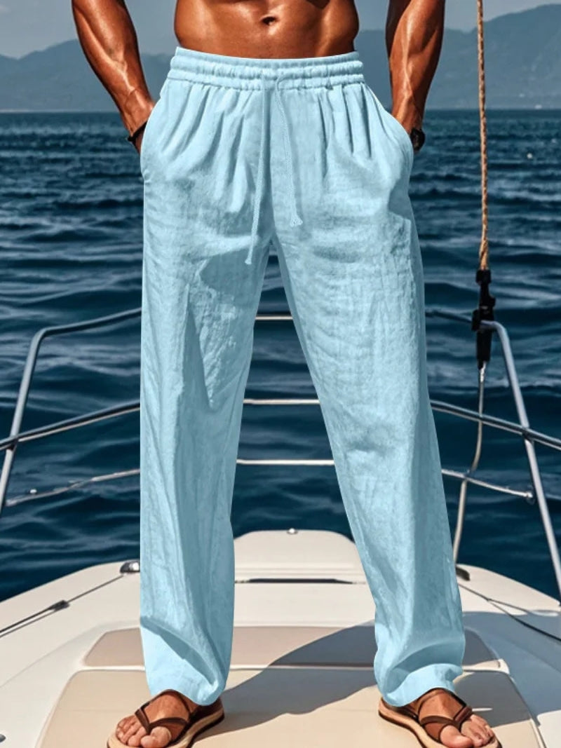 Men's Wide Leg Summer Trousers