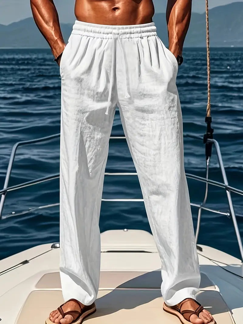 Alessio | Men's Wide Leg Summer Trousers