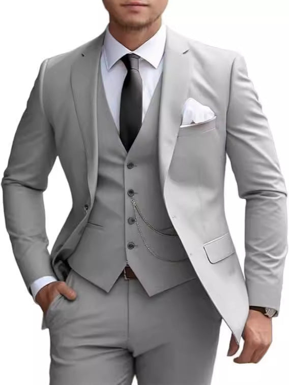Alonzo | Men's Classic Three-Piece Wedding Guest Suit