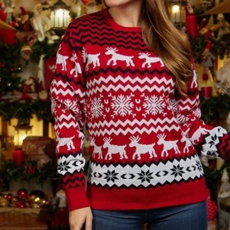 Couples Christmas Jumpers Reindeer Pattern | Matching Festive