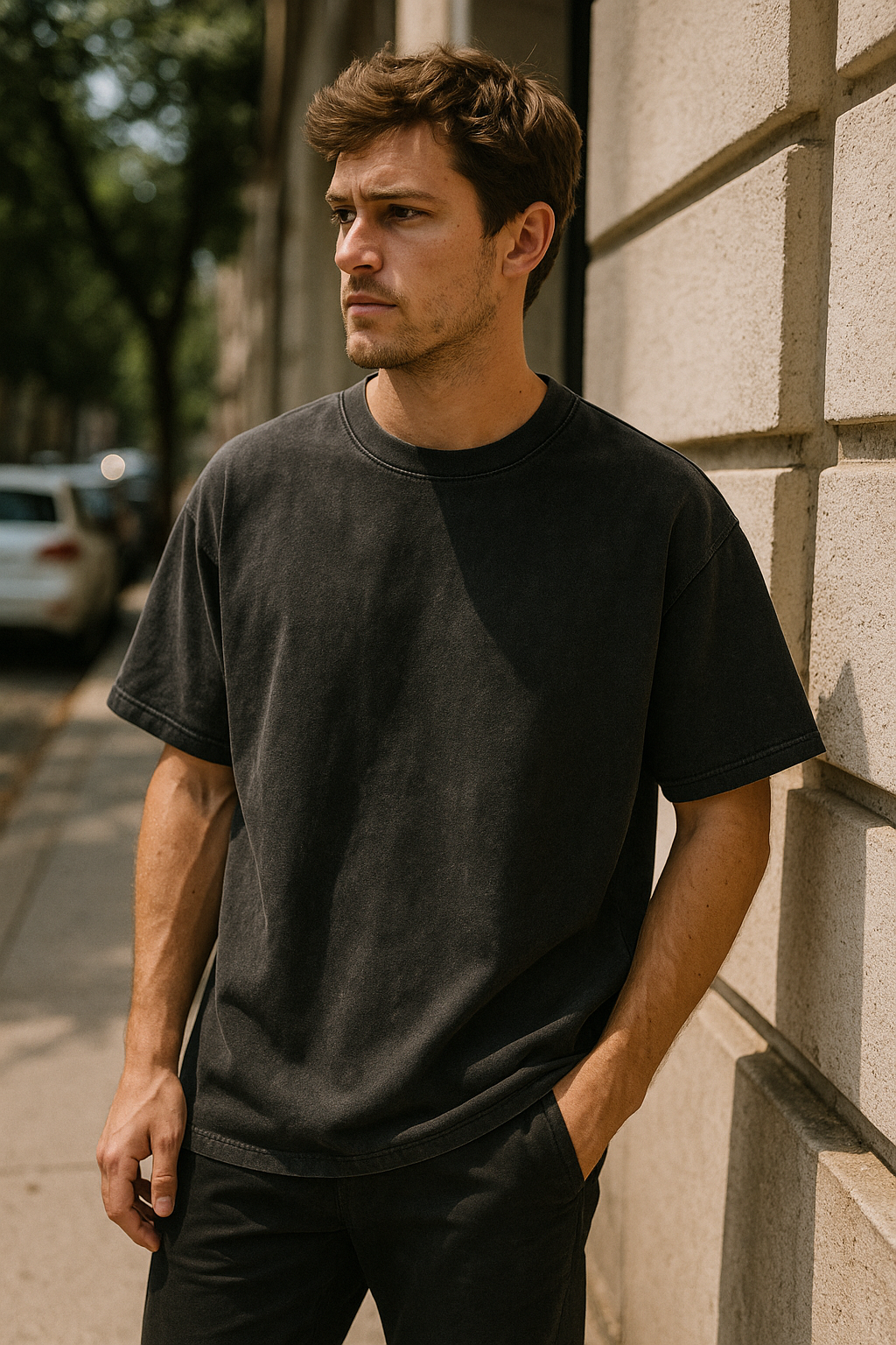 Elliot – Relaxed Fit T-Shirt with Vintage Wash Finish