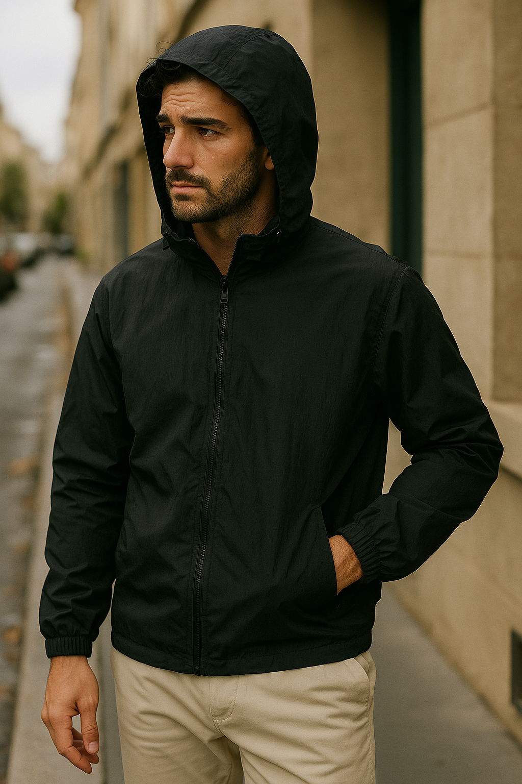 Ethan – Lightweight Windbreaker Jacket with Adjustable Hood