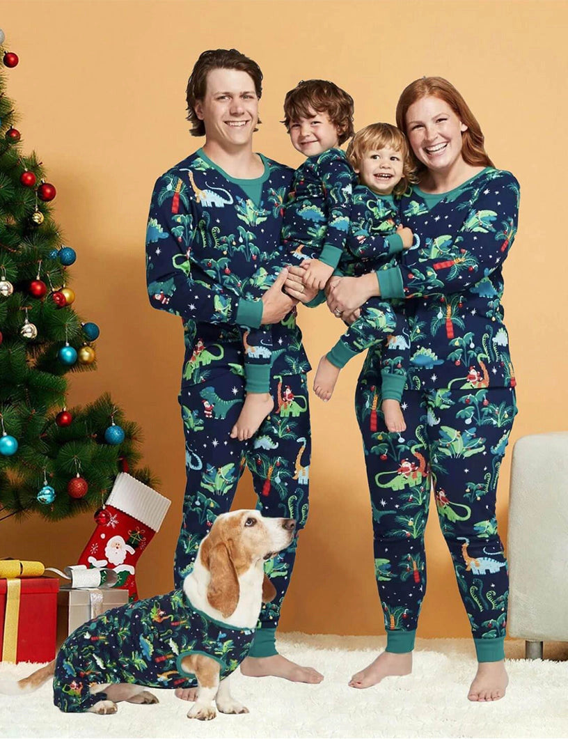 Family Christmas Pyjamas Dinosaur Print | Fun